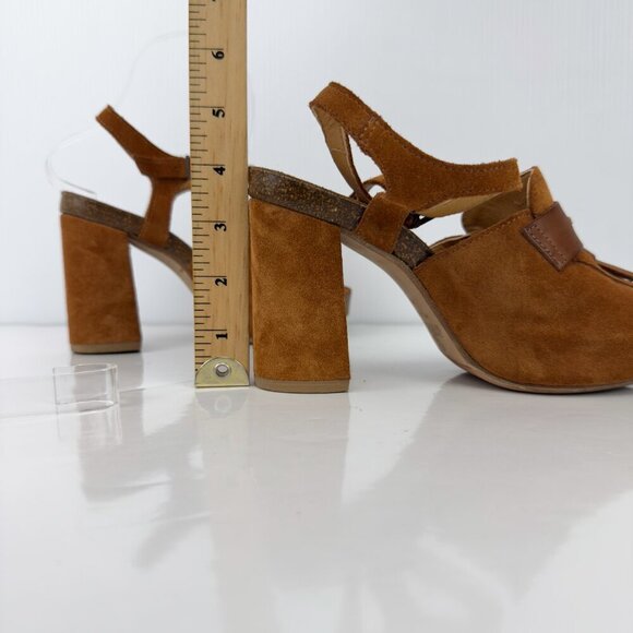 FRED DE LA BRETONNIÈRE Boho 70’s Tan Suede Tassel‎ Platform Sandals sz 36 - Picture 15 of 15